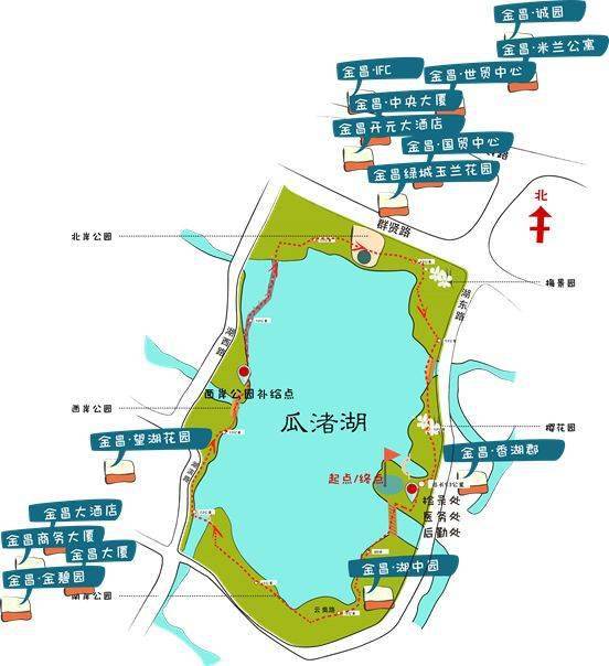 5公里线路77 线路地点:柯桥瓜渚湖东岸公园(如遇不良天气则延后)