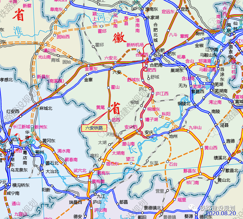 正在公示丨六安至安庆铁路,时速250公里,总投资243亿元,工期5年
