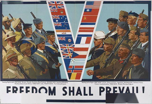 二战反战海报:美国开放,苏联紧迫,我们最有斗志_宣传