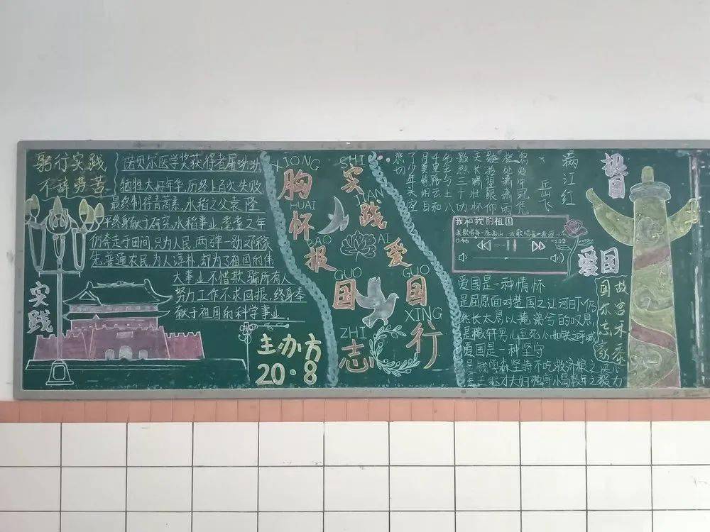 小小黑板报,拳拳爱国心!来看看哪家的板报搞得好?