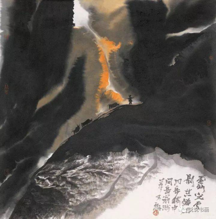 贾又福笔下的太行山景,内含浓郁的诗兴,诗味,诗风,诗境,以其原生之美