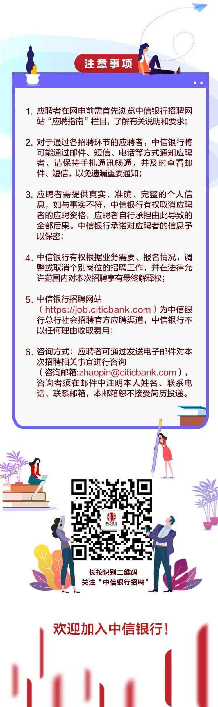社招 | 中信银行总行公司银行部、交易银行部、风险管理部、审计部人才招聘