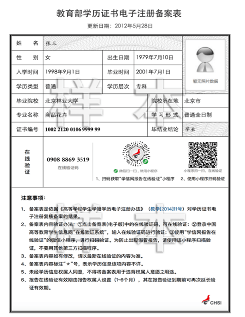 《教育部学籍在线验证报告》或学生证(非校园一卡通及类似卡片)