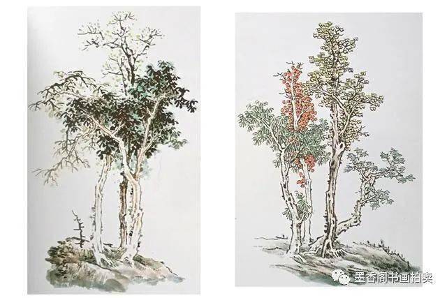 国画技法写意山水树的画法与创作步骤