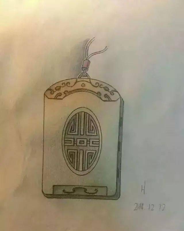 仿古玉雕画稿精彩