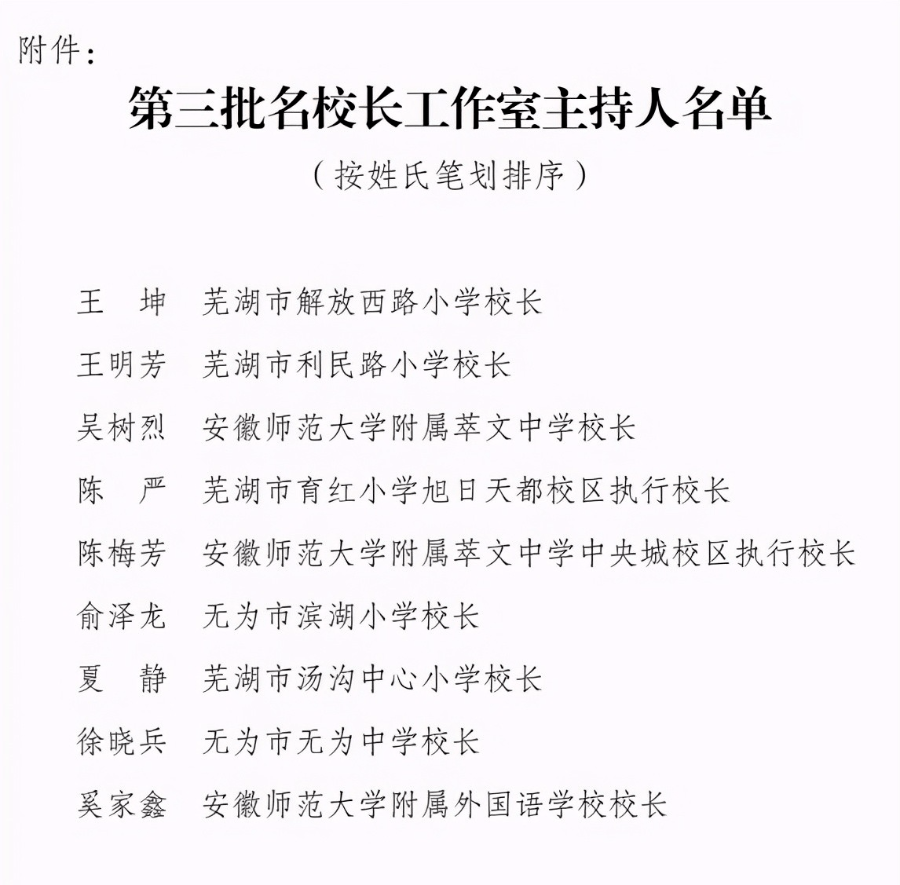 芜湖又一批名校长名园长名班主任出炉你认识吗