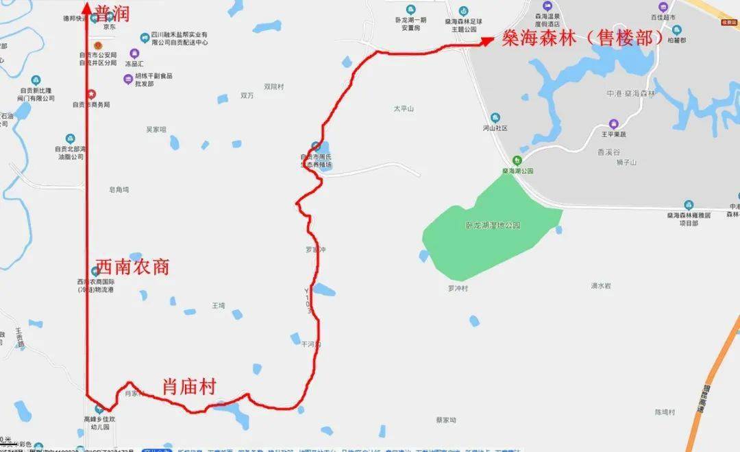 305省道绕行线路图(双向行驶)