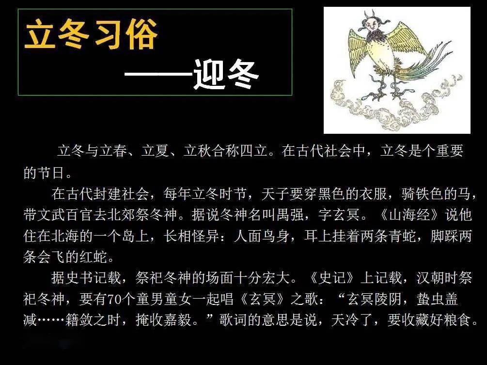 立冬知识学习