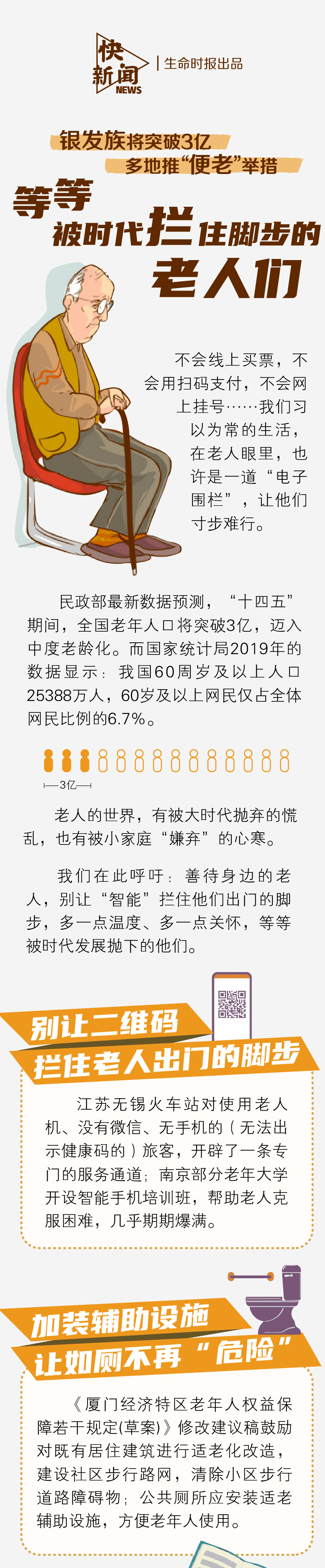 姿势|【涨姿势】银发族将突破3亿，多地推“便老”举措 ！