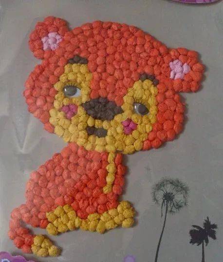 幼儿园揉纸画,搓纸画大全!
