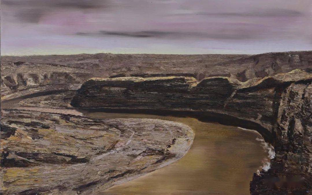 段江华《静静的乾坤湾 》 100x160cm 2017年