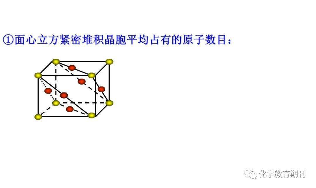 【微课 ppt赏析】物质结构:面心立方晶胞