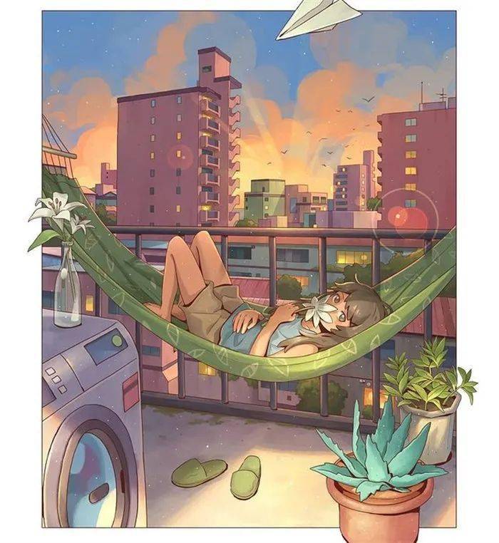 童年时光的创意插画,好暖的感觉