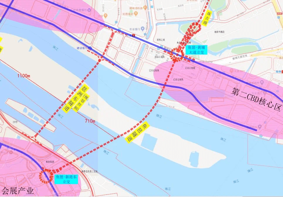 江中段采用双向六车道沉管隧道