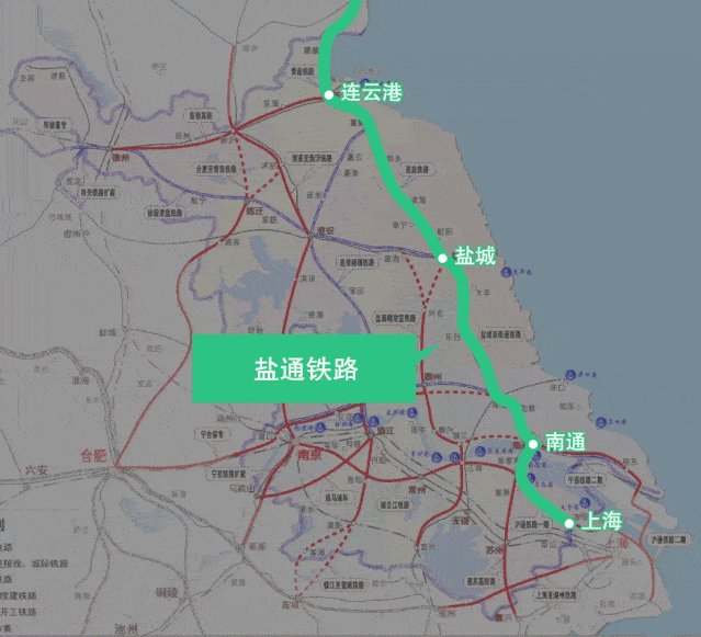 苏州—连云港 仅3小时 连镇高铁位于江苏省中北部 北起连云港市,向南