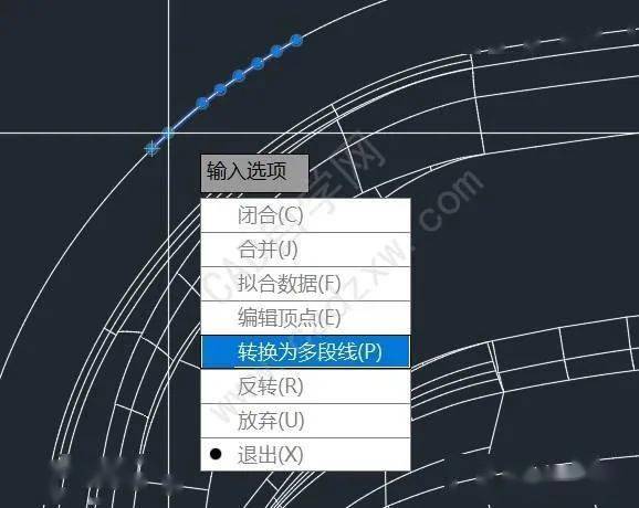 cad样条曲线怎么转多段线或圆弧
