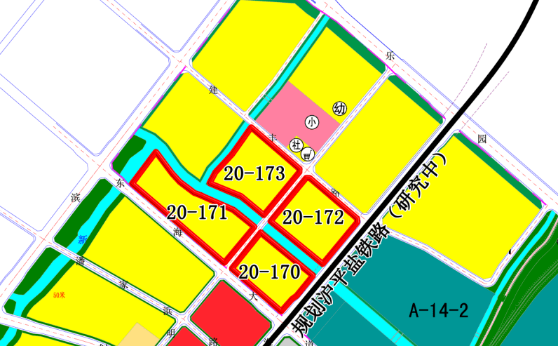 沪平盐铁路海盐城区规划线路曝光,沿着这条路走!