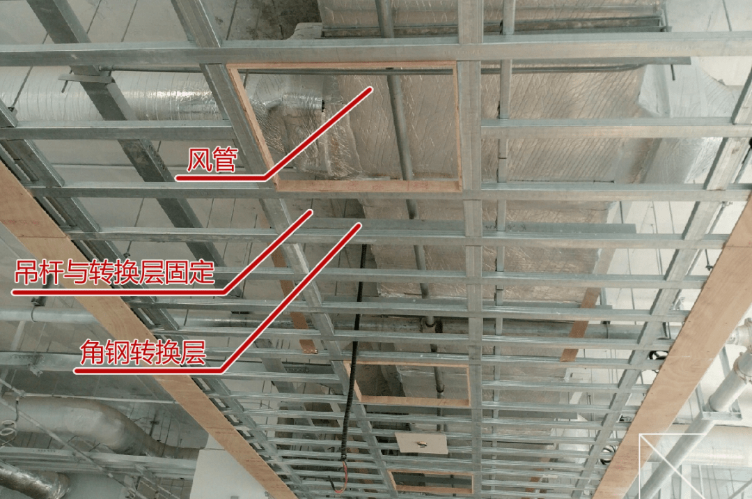 吊杆 钢架转换层 根据前面提到的内容可以知道,反支撑/转换层的做法就