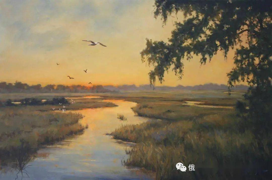 美国女画家葆拉·霍尔茨克劳大气,优美的风景油画作品