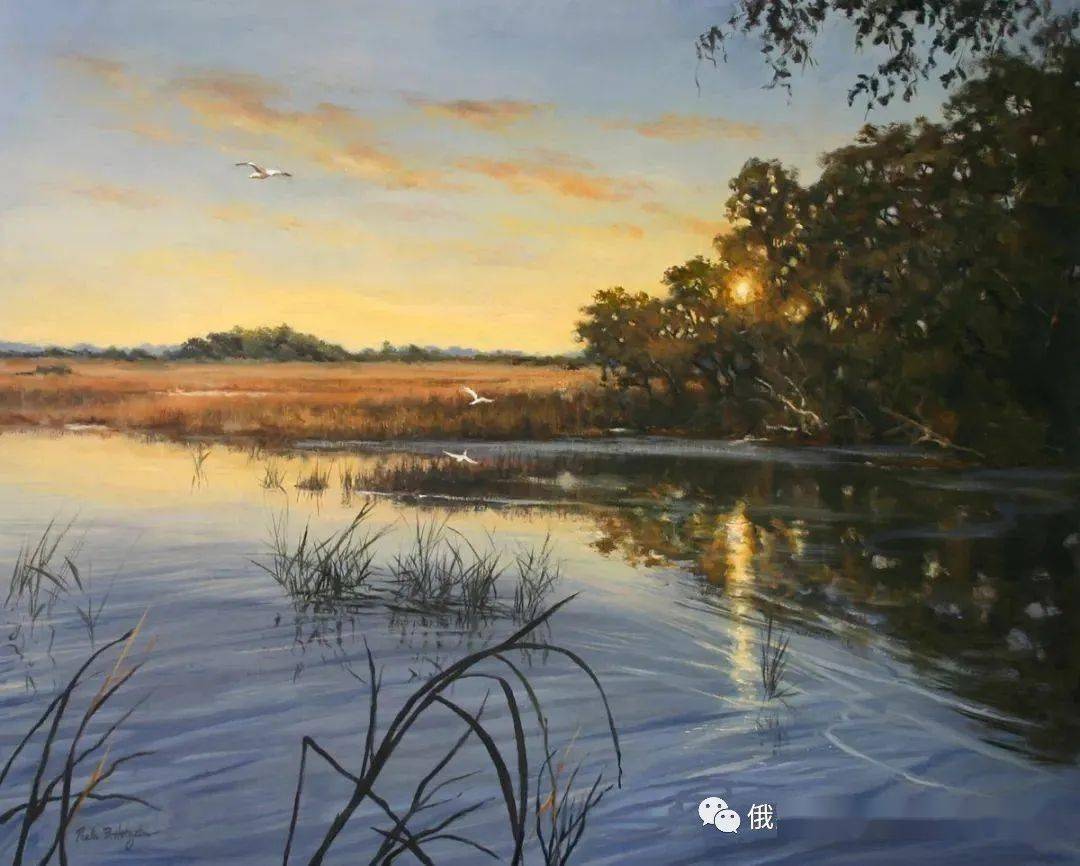 美国女画家葆拉·霍尔茨克劳大气,优美的风景油画作品