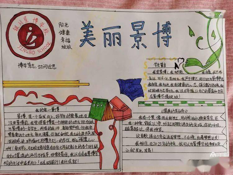 第四届"成长感悟"主题手抄报获奖及入围作品展—银川景博学校心理健康