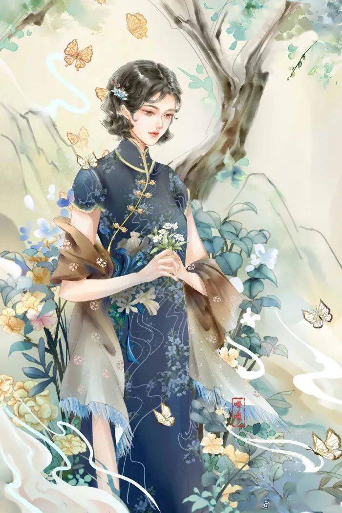 好看的民国风插画