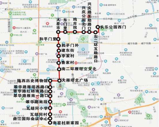 今天正式通车西安调整7条公交线路开通292路