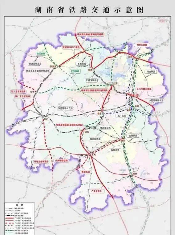 湖南十四五规划五纵五横铁路网,呼南高铁建设时间敲定