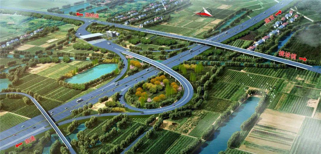 路线起自沪陕高速公路与锡通高速公路交叉处的平潮北枢纽,向西经南通