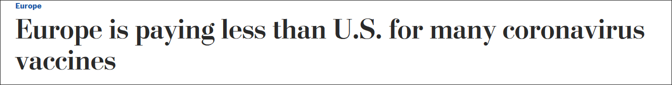 比利時官員意外「泄露天機」：輝瑞等幾款疫苗，歐洲買得比美國便宜 國際 第3張