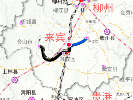 快看来宾这两条铁路通往合山和三江口新区