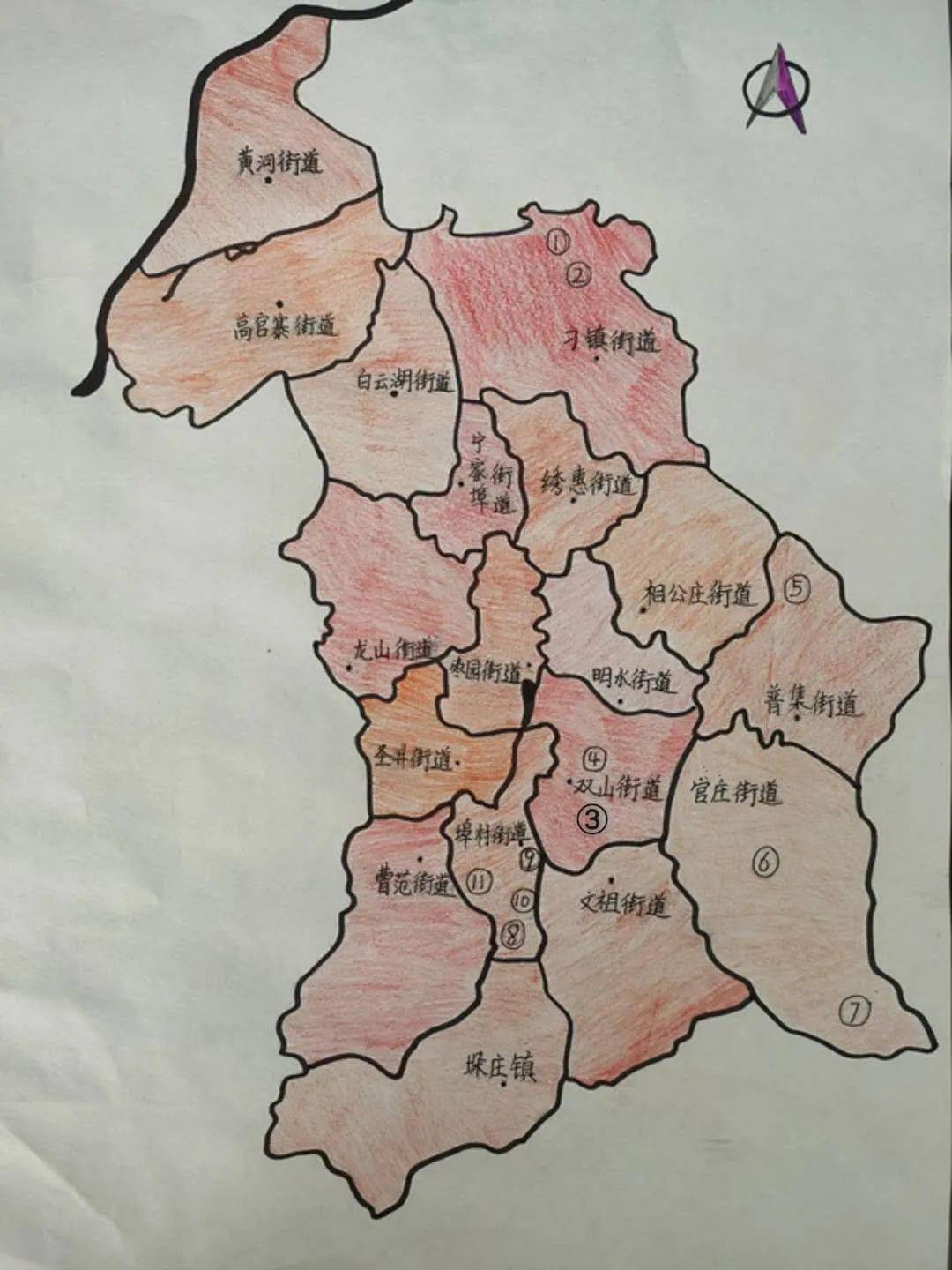 济南市章丘区少先队开展绘制红色地图传承红色基因主题活动