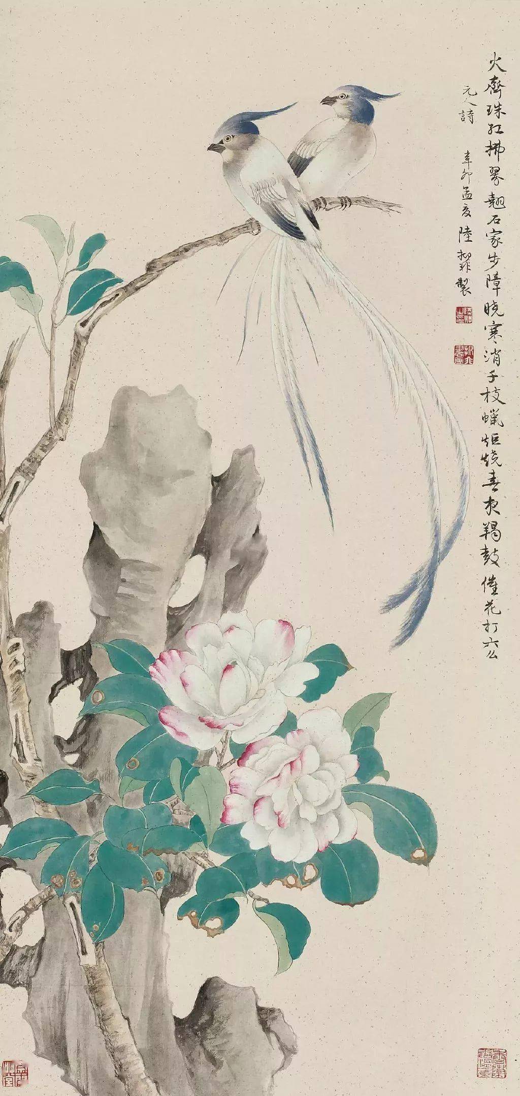 陸抑非 花鳥 陆抑非花鸟画价格纪录，最贵作品都有哪些？-名人字画网