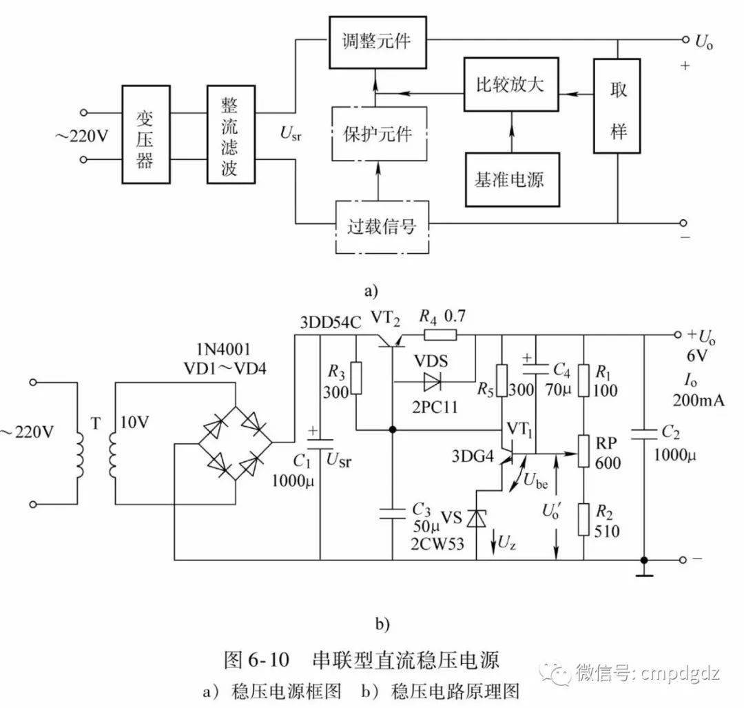 三端可调式直流稳压电源电路