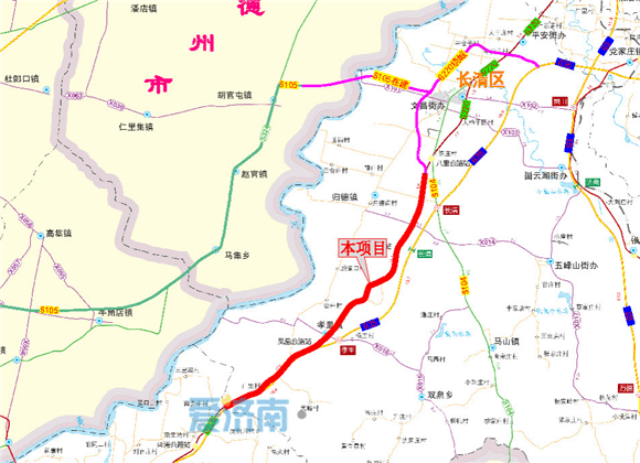 市交通公路部门正在加紧推进国道220东深线长清陈庄至长清平阴界段