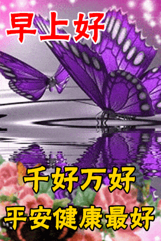 8张创意漂亮的早上好鲜花动画表情图片 免打字的冬日.