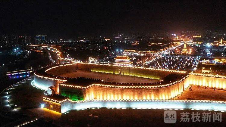 正定南城门夜景