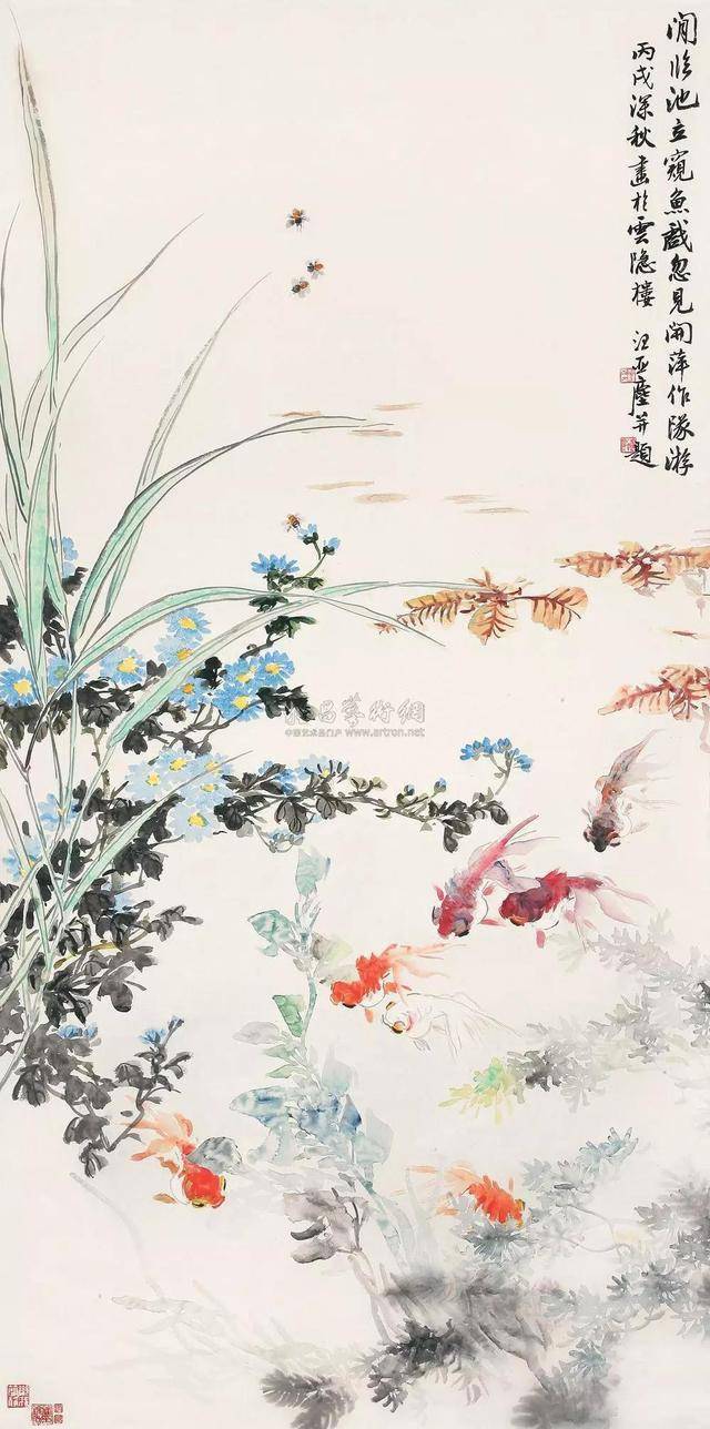 中国的第一笔”，汪亚尘的金鱼画_搜狐网