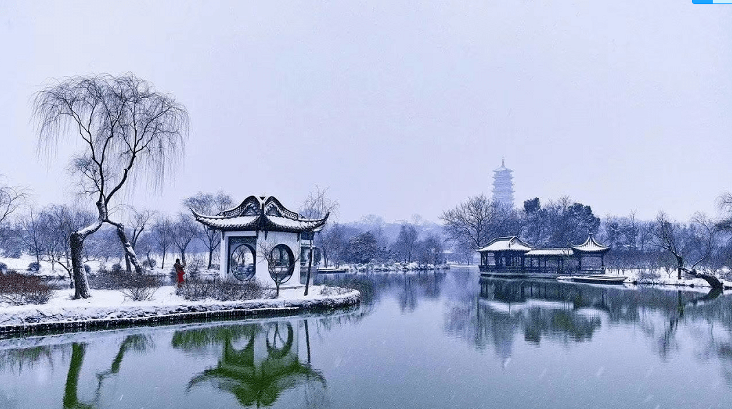 雪后的扬州那么美!还有最美的楼盘雪景.