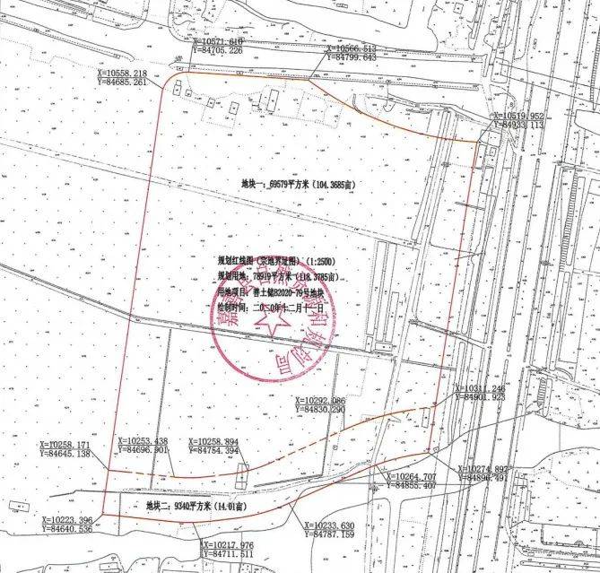 地块红线图(来源:浙江省土地使用权网上交易系统)