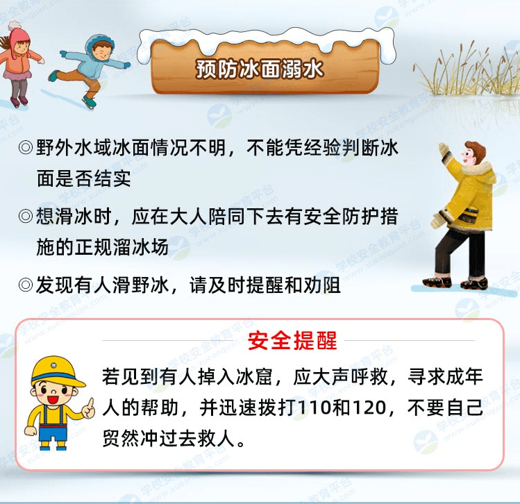 和美教育·安全课堂丨预防冬季滑冰溺水安全教育