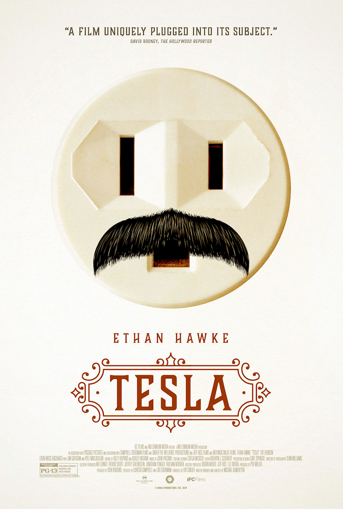 tesla,这样的传记作品常以主角人物为设计重心,这也是获选的最终海报