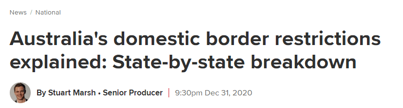 各州最新边境政策汇总！这些人禁止来维州！维州人禁止去这里！