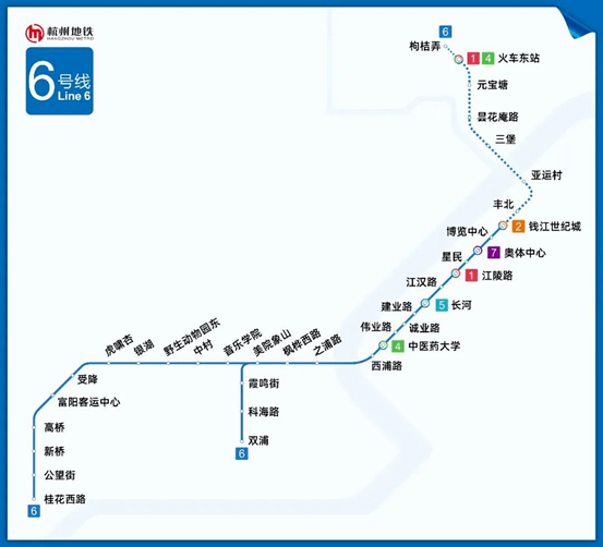 杭州地铁6号线线路图   来源于网络