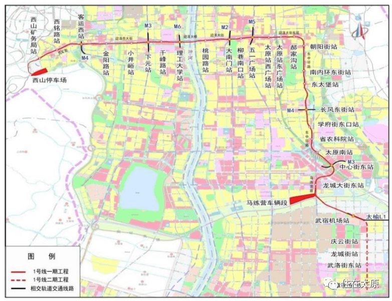 太原地铁1号线陆续开建,下穿汾河!