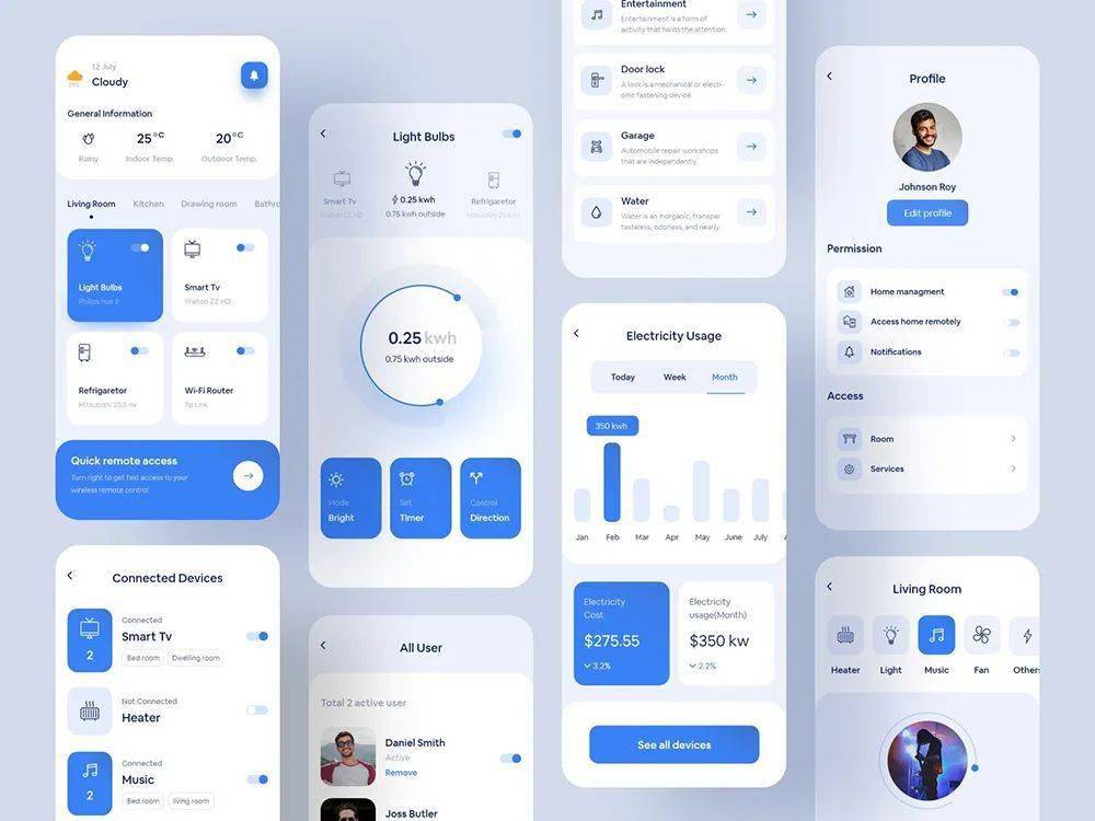 设计灵感:12 组智能家居 app 界面设计