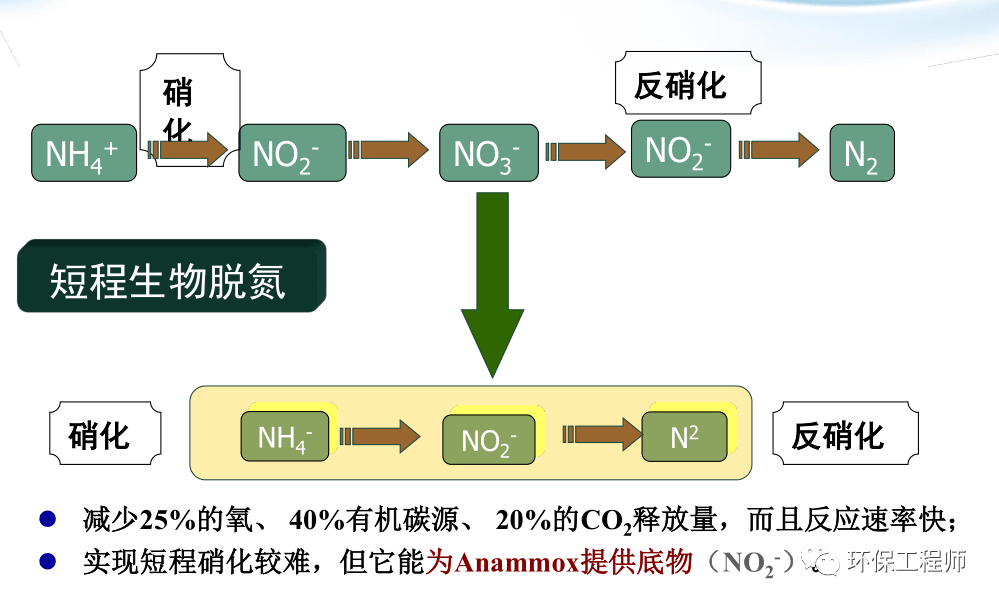 厌氧氨氧化与短程硝化反硝化的区别