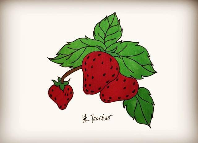 简笔画草莓