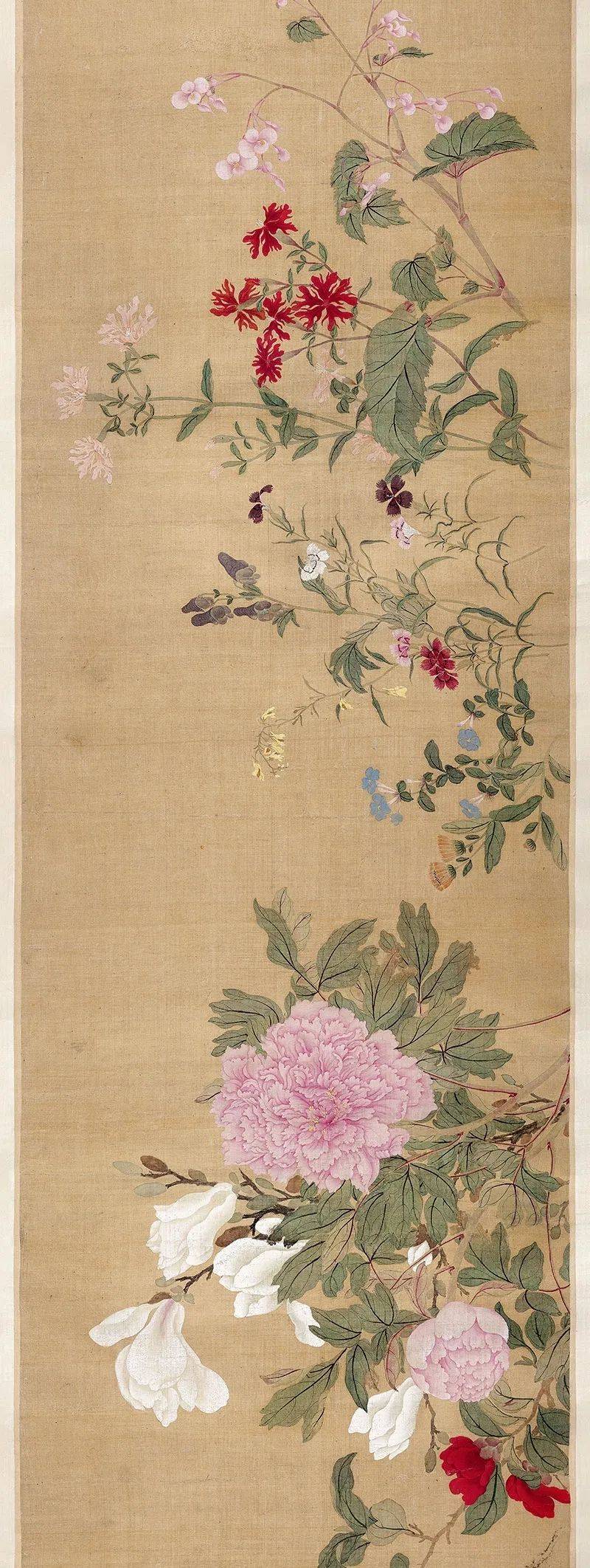 恽寿平:百花图(高清)_花鸟画