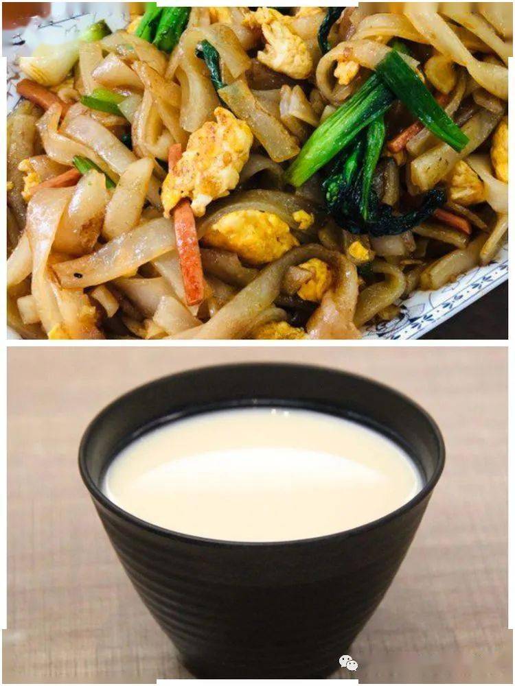 早餐:肉丝炒豆粑 现磨豆浆